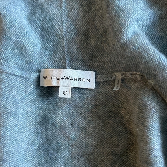 White and Warren cropped trapeze cardigan đź©·*dusty blue* - Picture 4 of 5